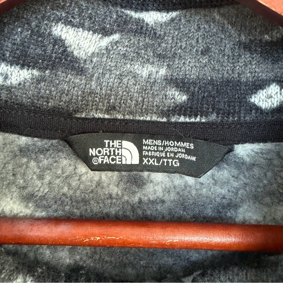 THE NORTH FACE GREY AZTEC PATTERN SWEATER 1/4 ZIP MENS XXL - Picture 4 of 4